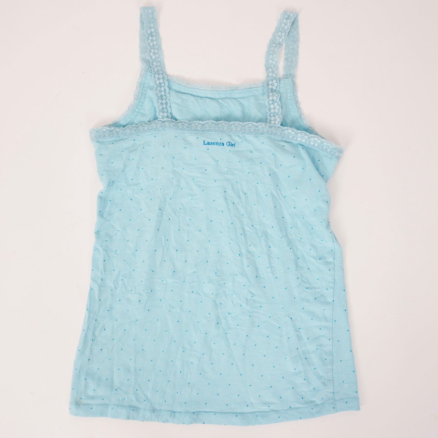 Vintage Blue Polka Dot Tank - S/M