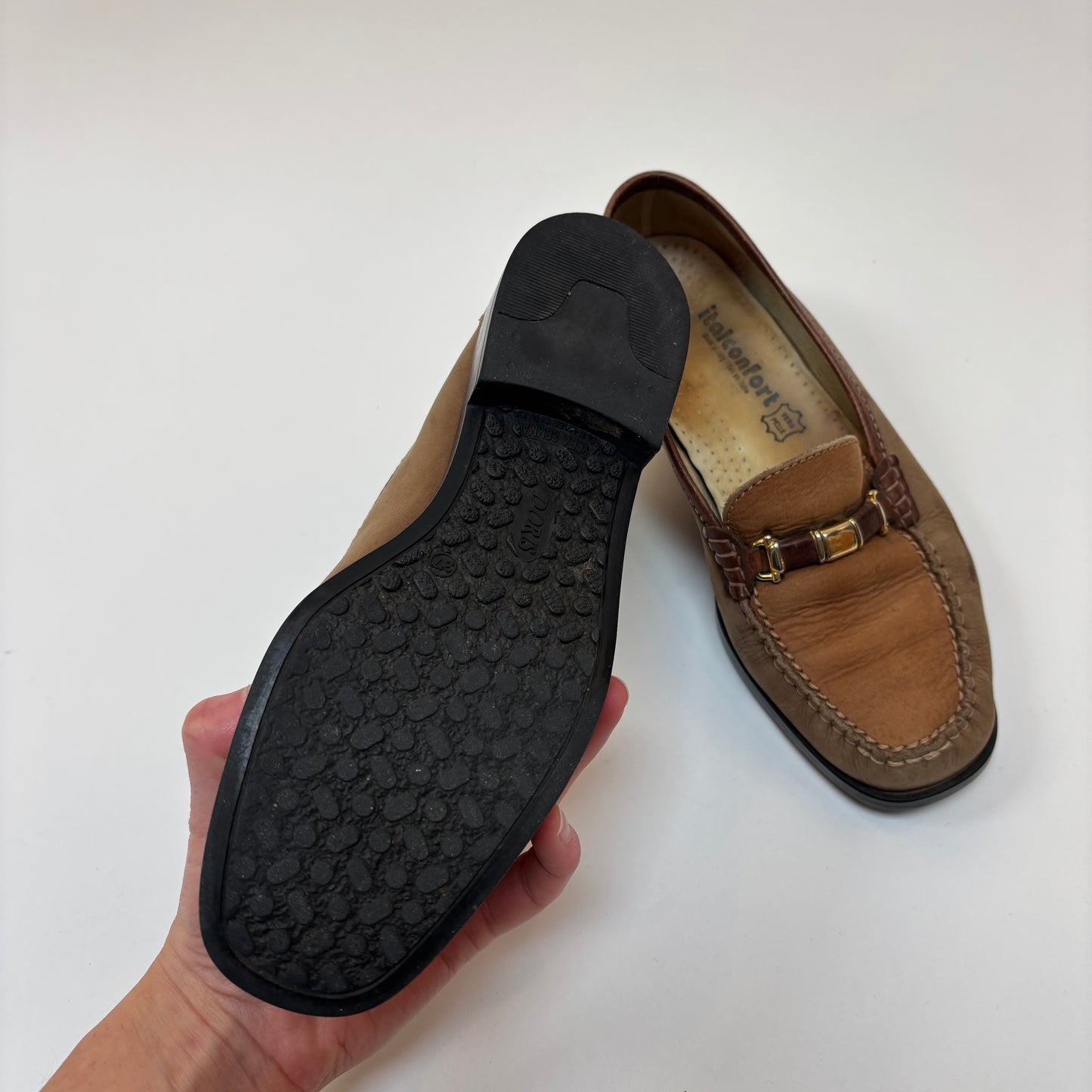 Vintage Brown Leather Loafers - 6.5