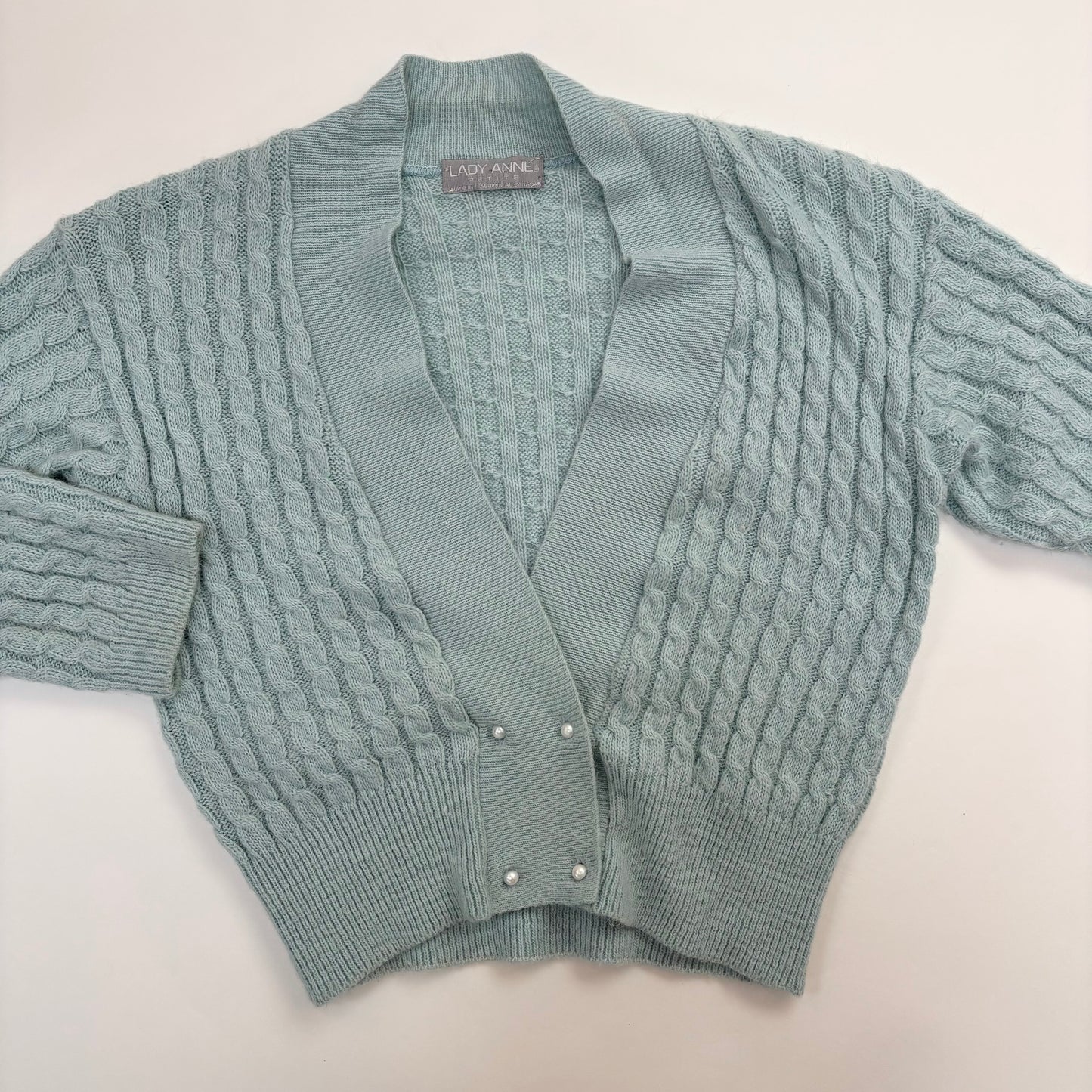 Vintage Quarter Sleeve Cardigan - M