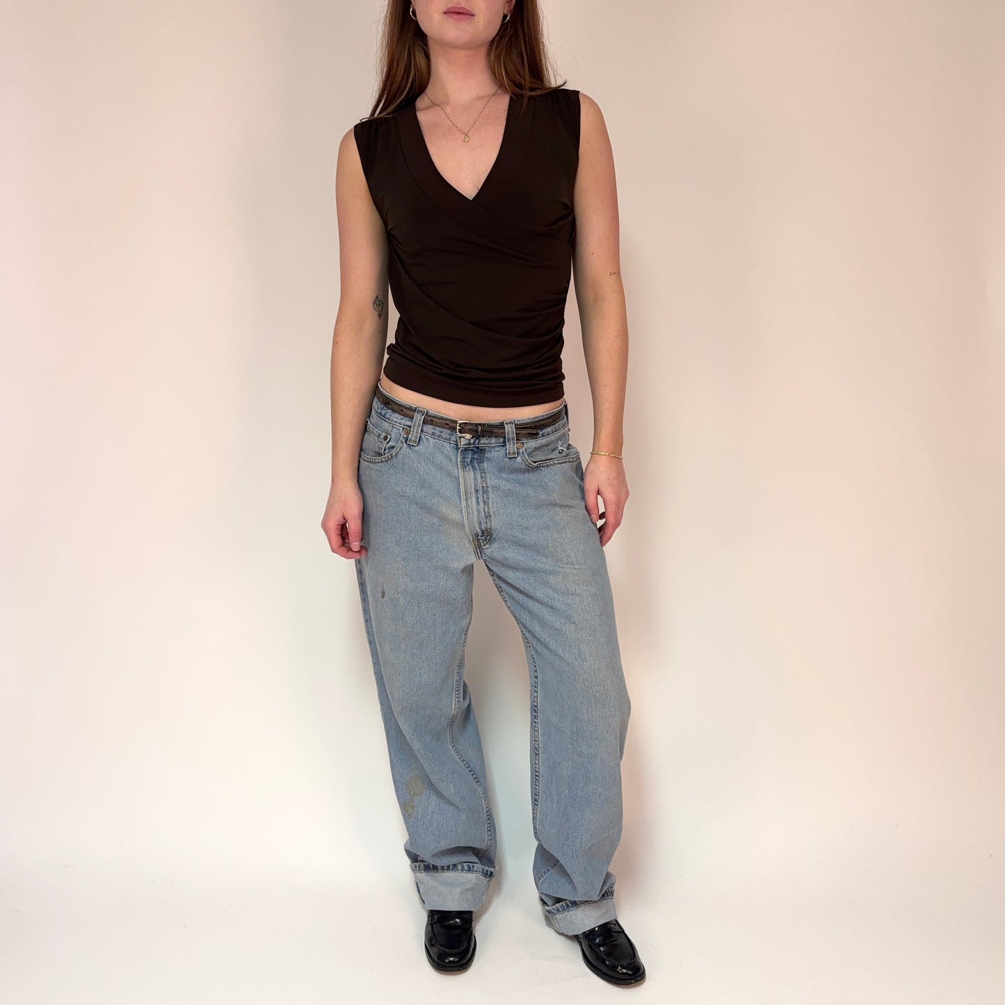 2000s Chocolate Brown Top - M/L