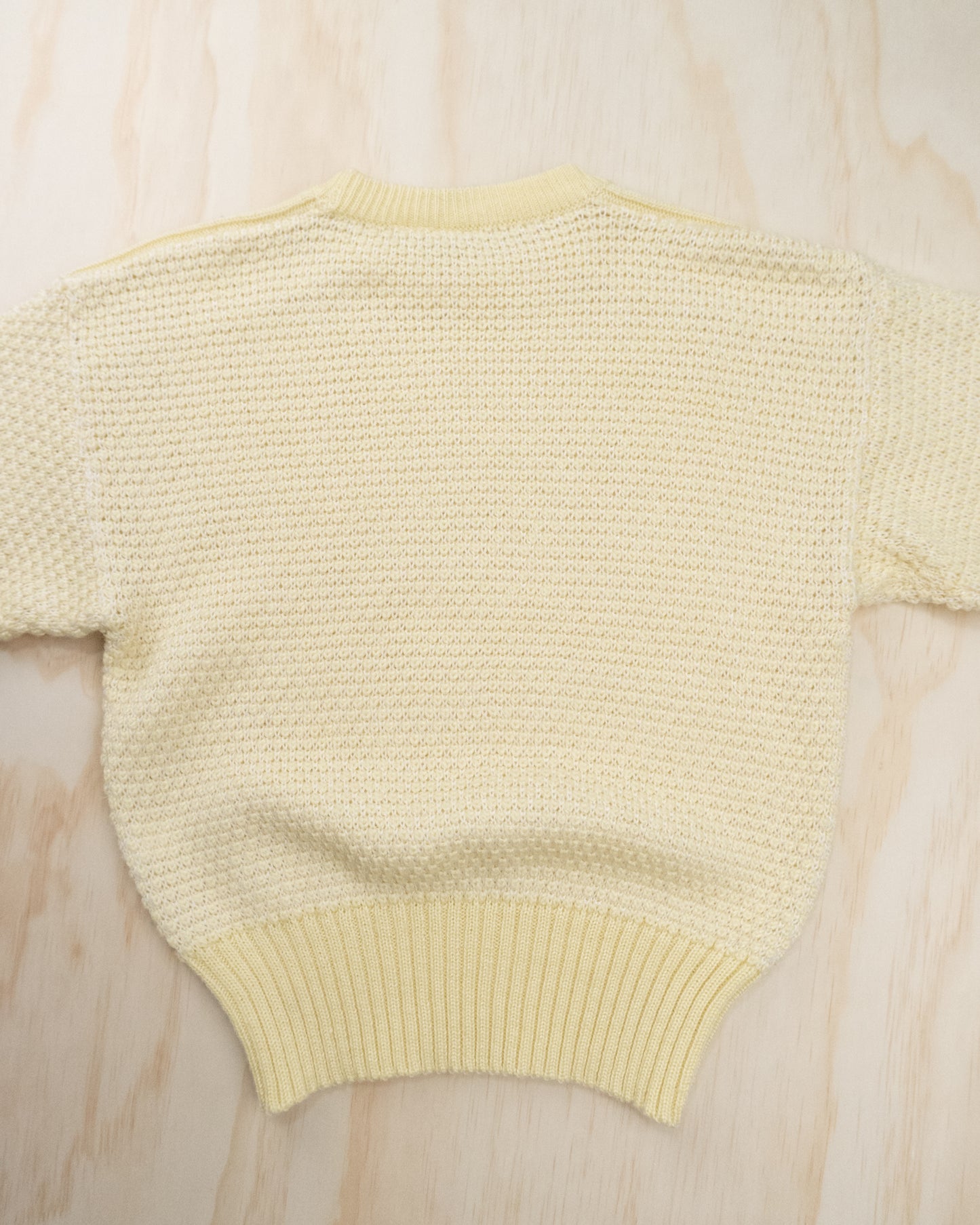 Vintage Yellow Boxy Sweater - S/M