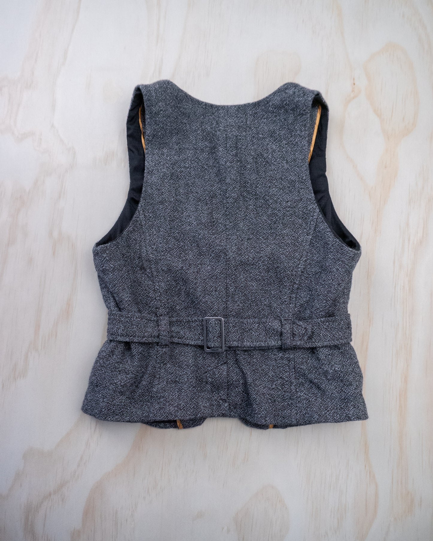 90s Grey Wool Vest - XS