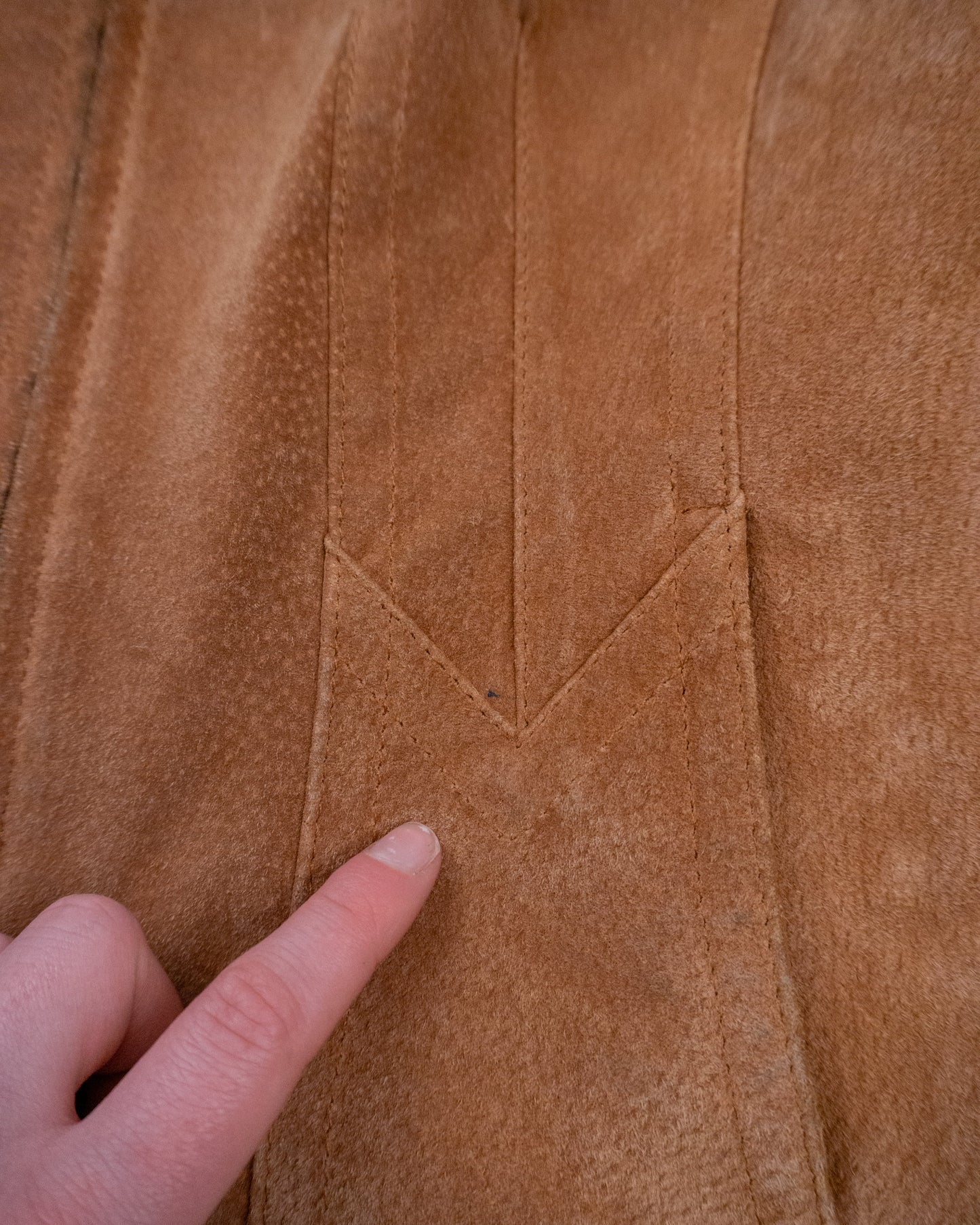 Vintage Tan Suede Leather Jacket - S/M