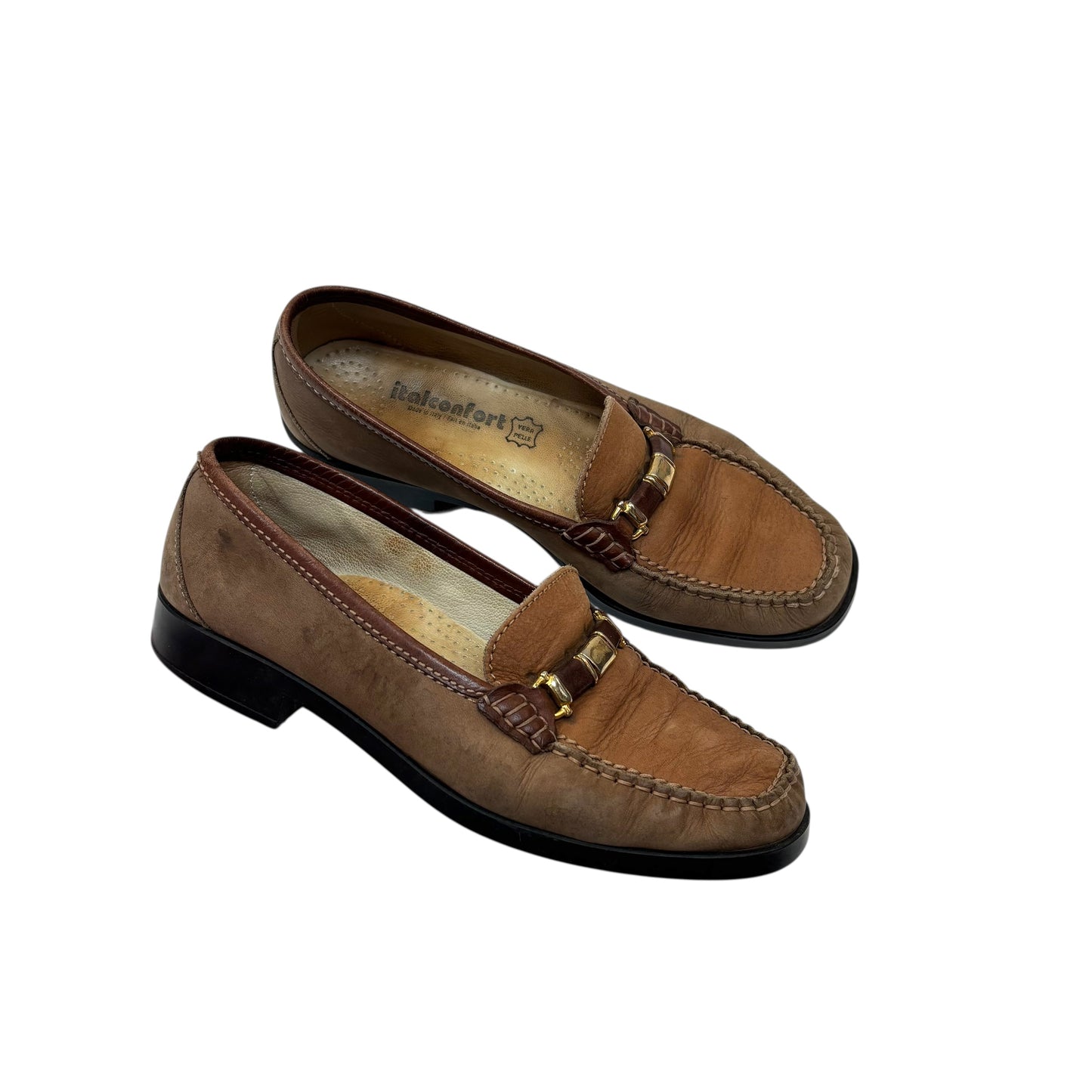 Vintage Brown Leather Loafers - 6.5