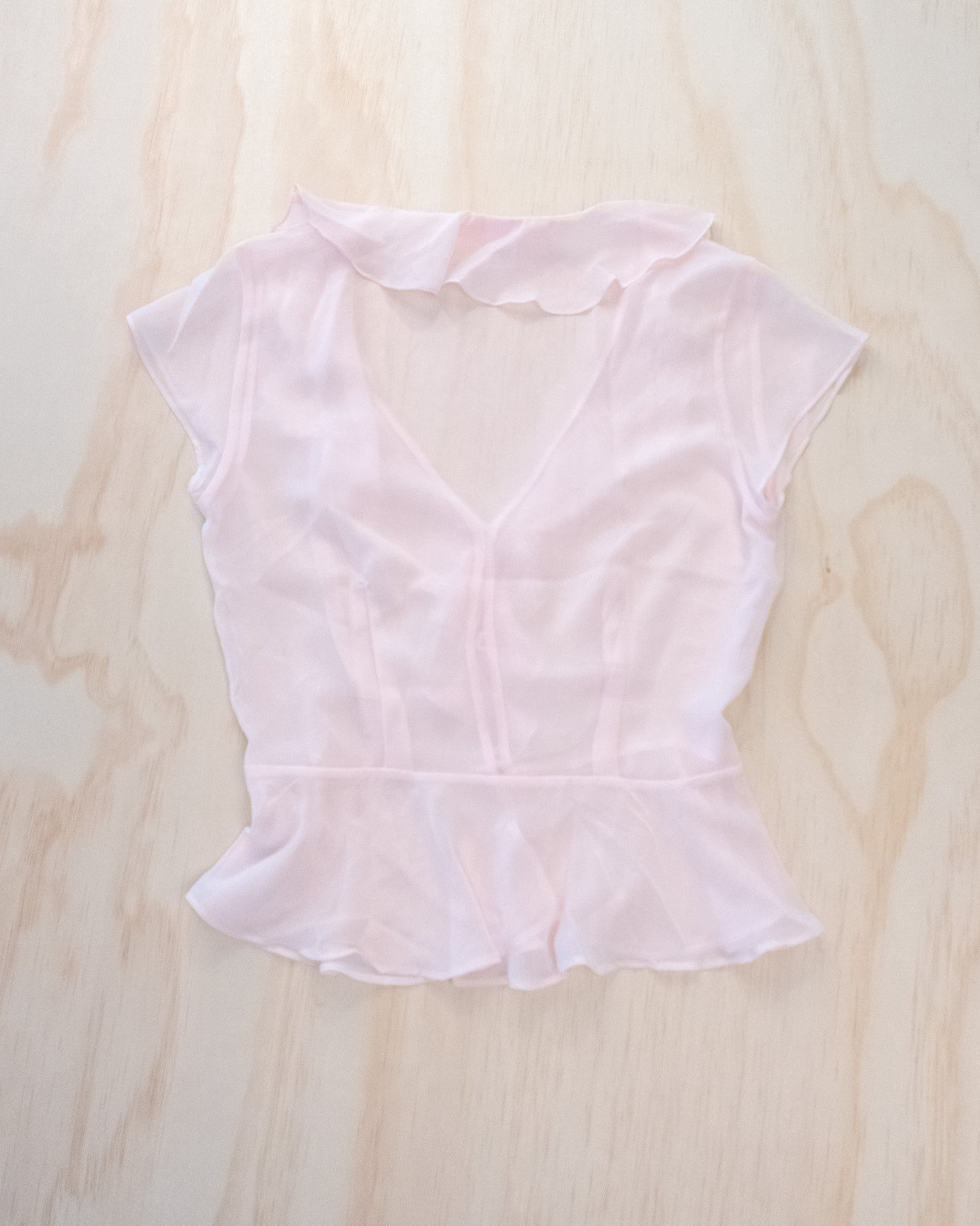 2000s Sheer Pink Top - S