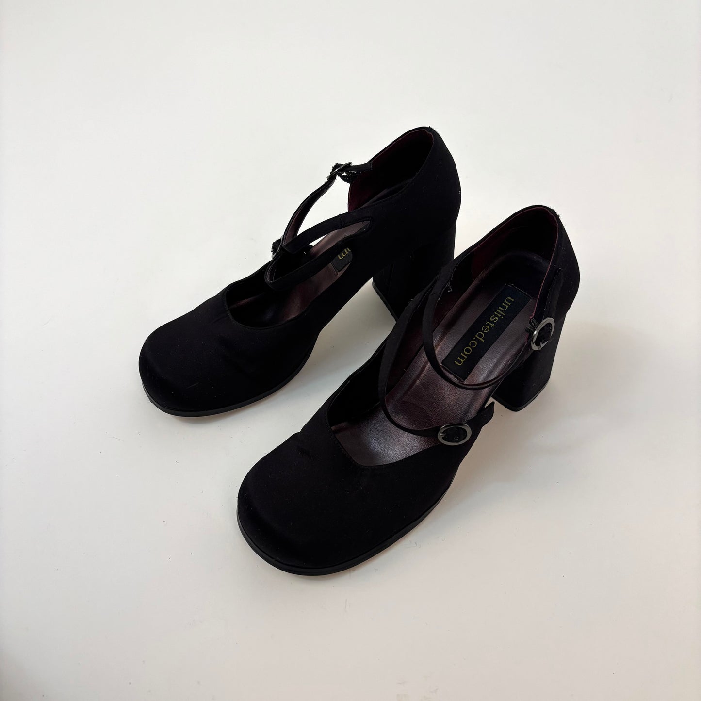 Unlisted Black Satin Heels - 9