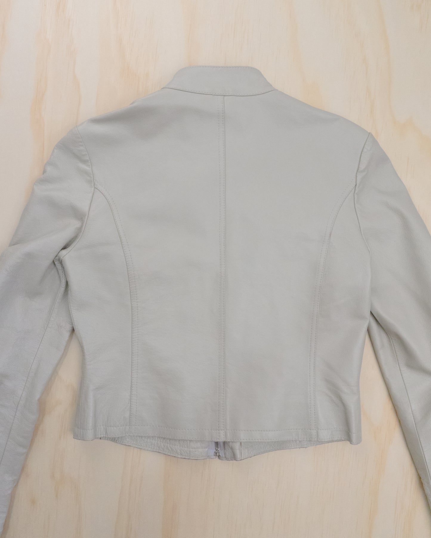 2000s Leather Ruched Jacket - S/M