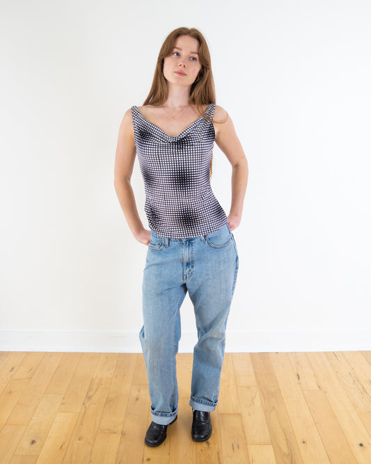 90s Cowl Neck Top - M/L