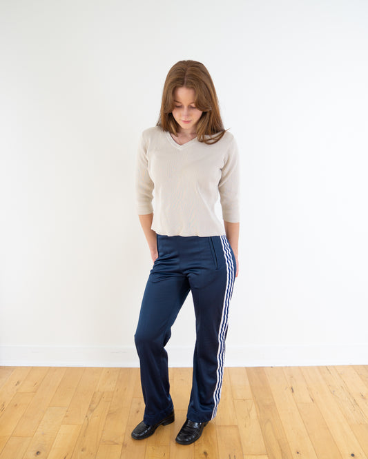 Vintage Fleece Lined Adidas Track Pants - S