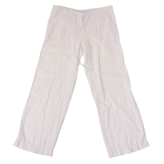 90s White Linen Pants - 28