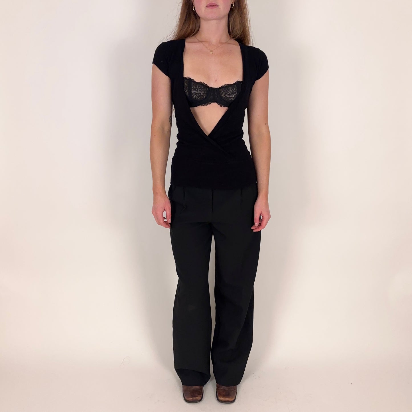 2000s Garage Deep V Knit - S