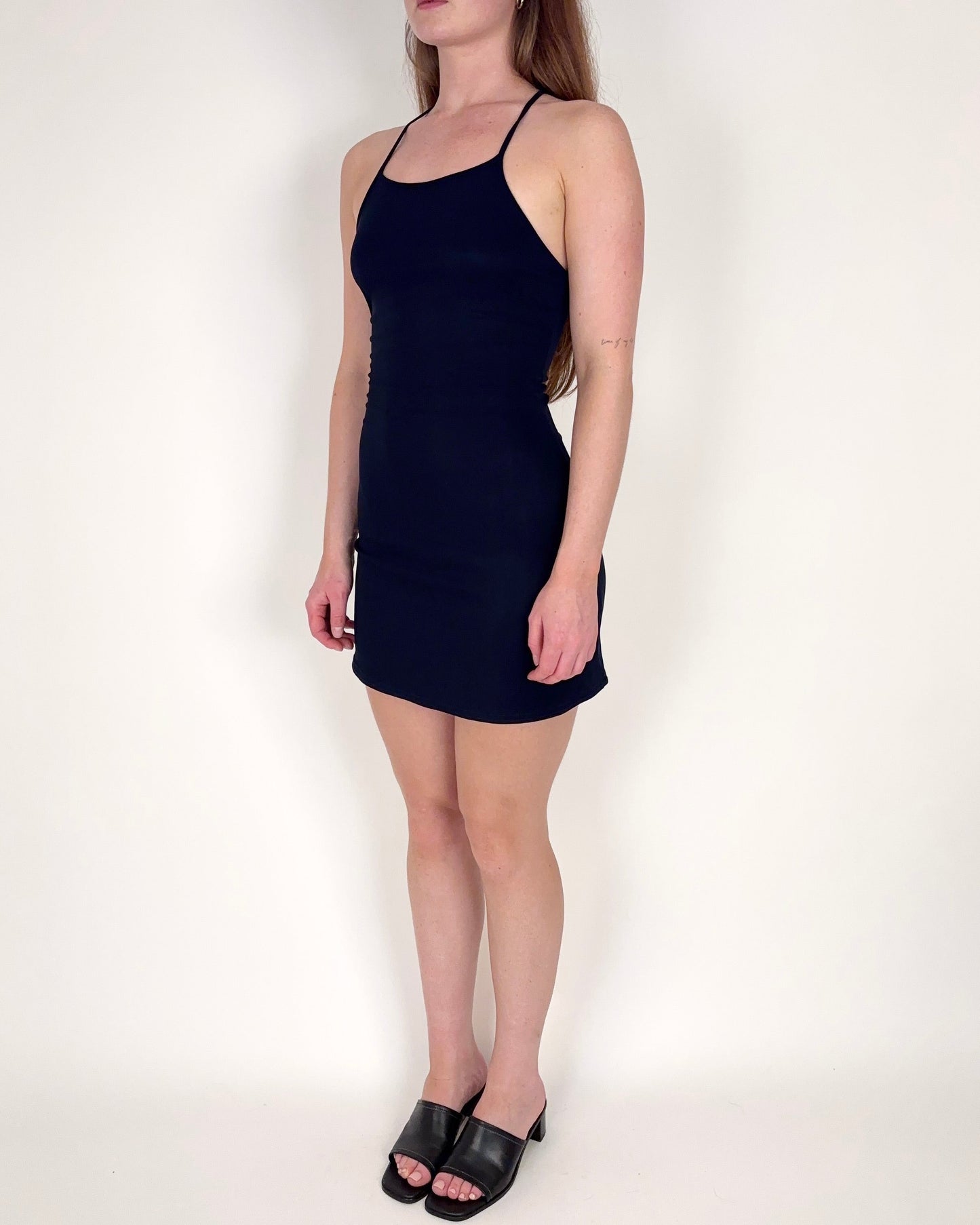 Vintage Strappy Mini Dress - S