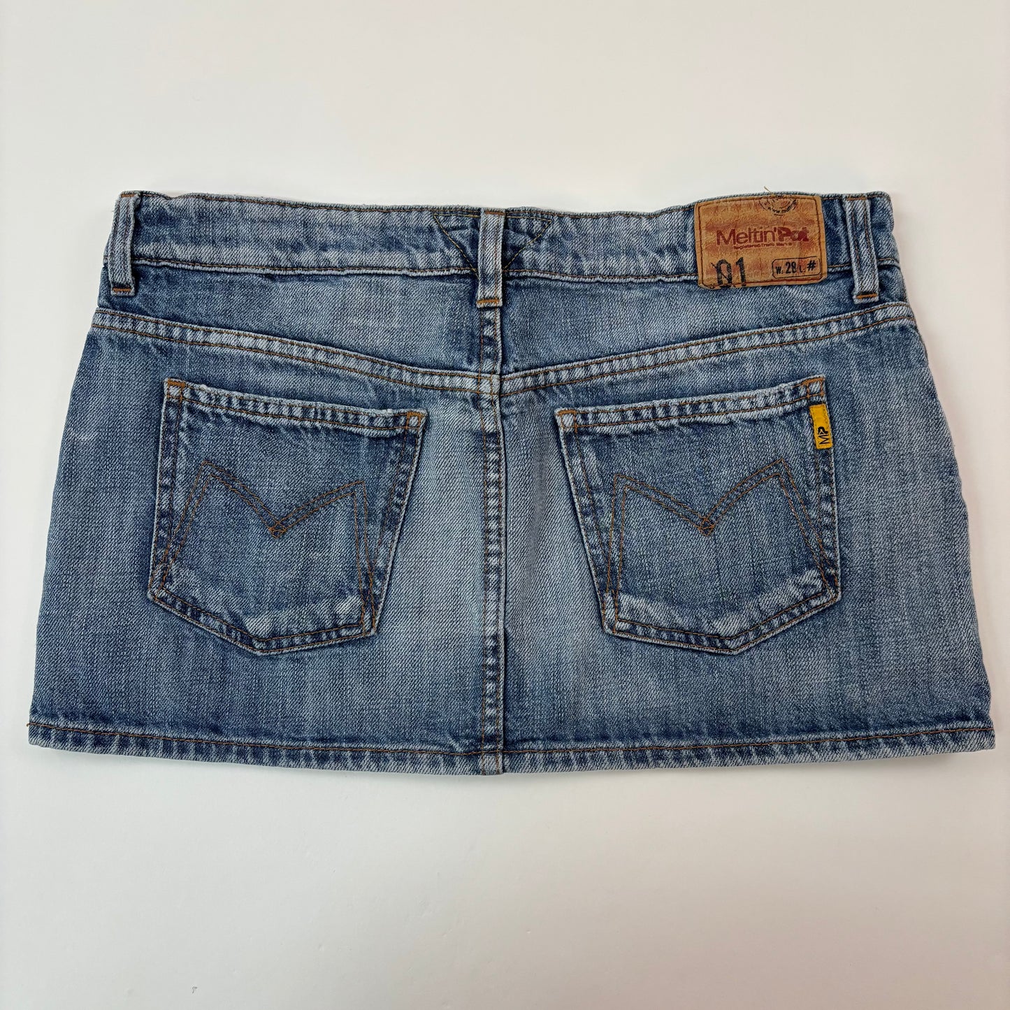 Vintage Denim Mini Skirt - 28