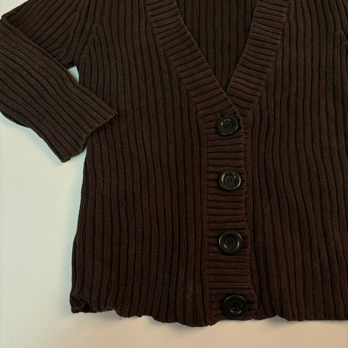 Vintage Brown Knit Cardigan - S