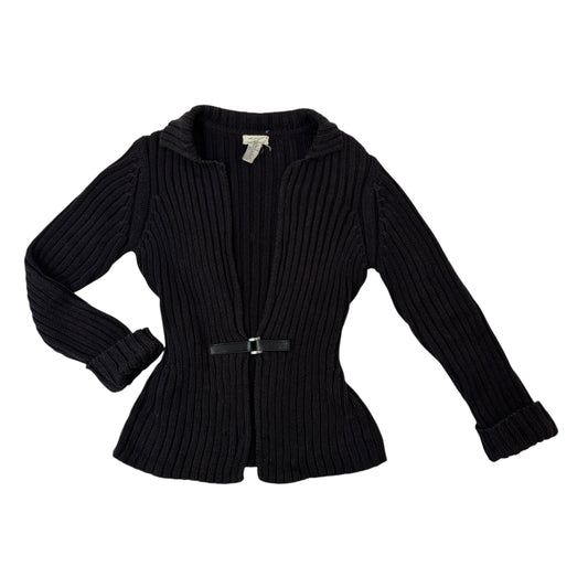 90s Thick Buckle Knit Cardigan - S