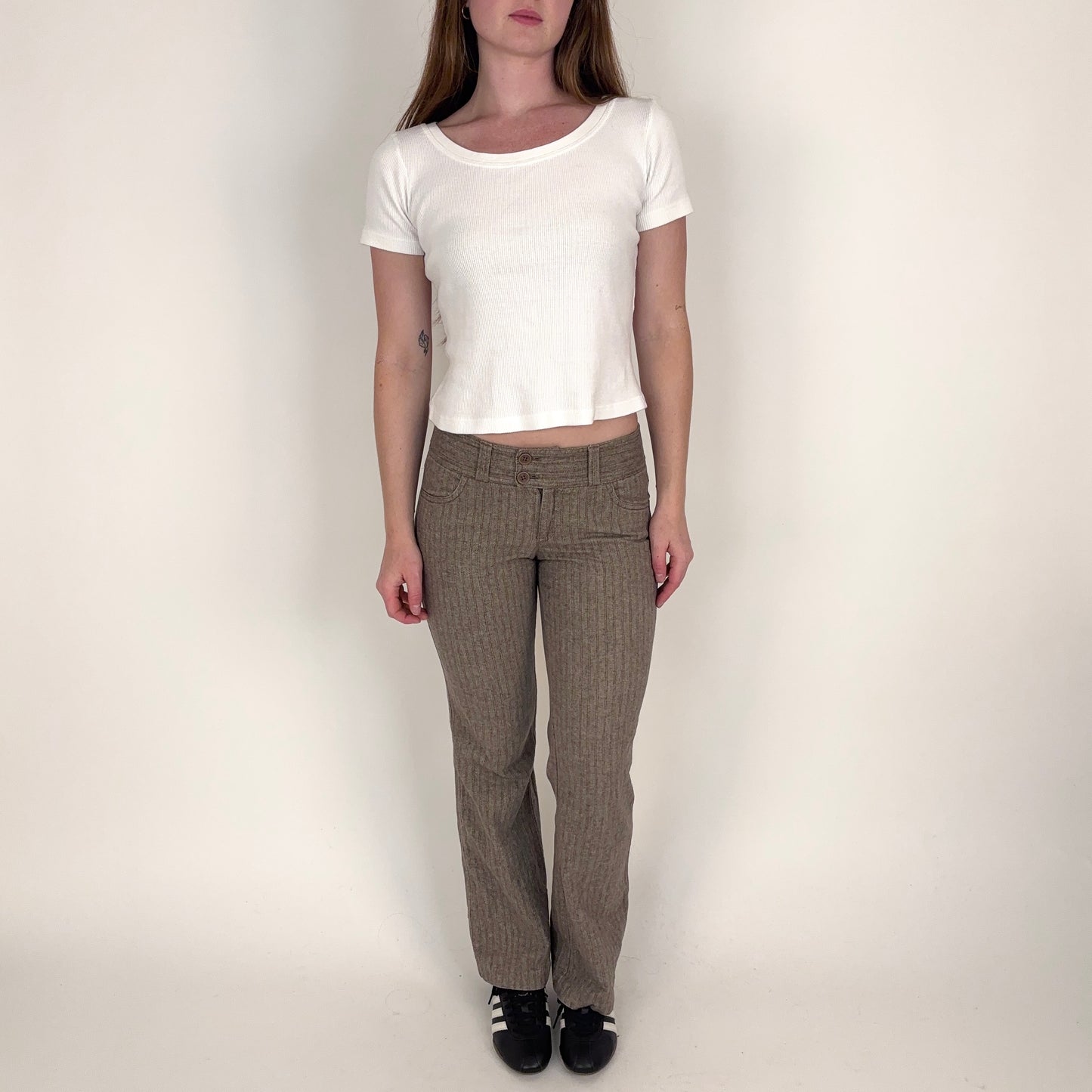 2000s Cotton Stripe Pants - 26/27