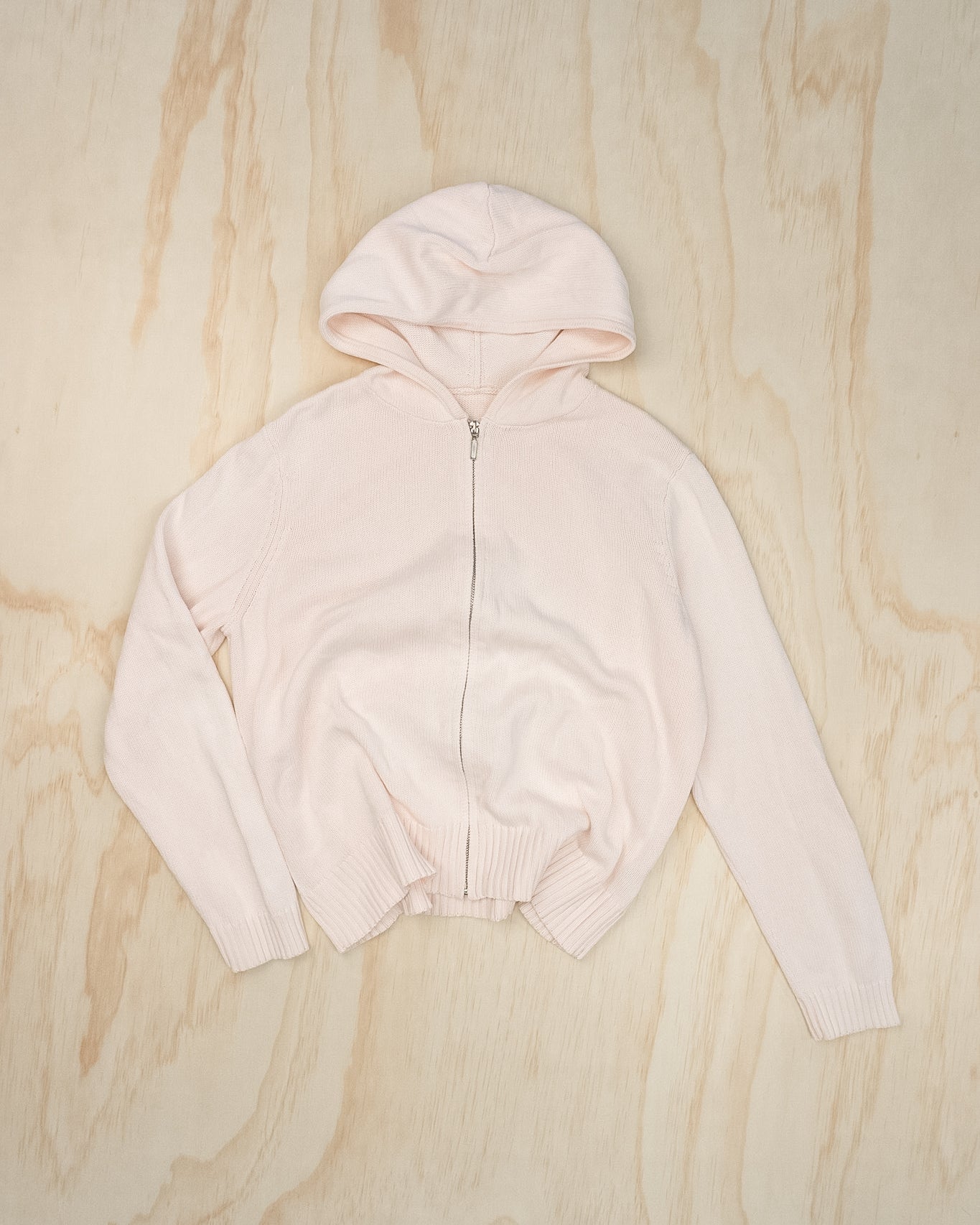 Vintage Baby Pink Knit Zip - S/M