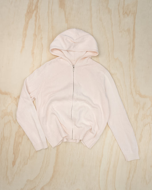 Vintage Baby Pink Knit Zip - S/M