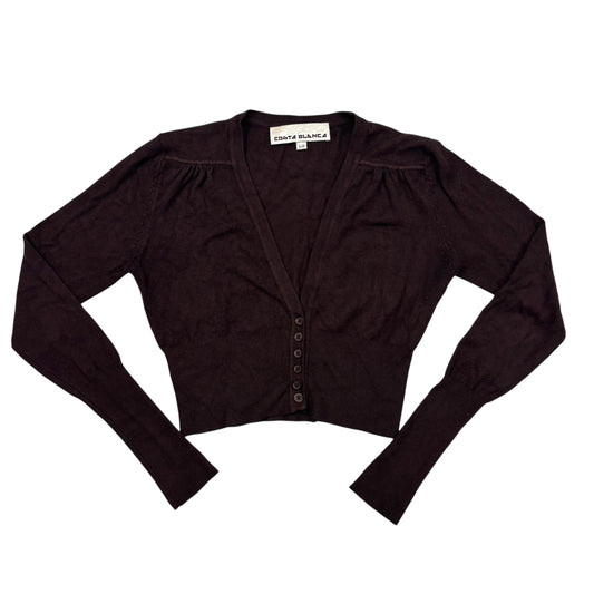Vintage Chocolate Brown Little Cardigan - S