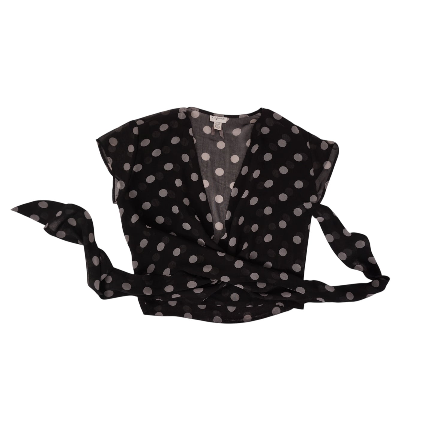 Vintage Polka Dot Dynamite Wrap Top - XS