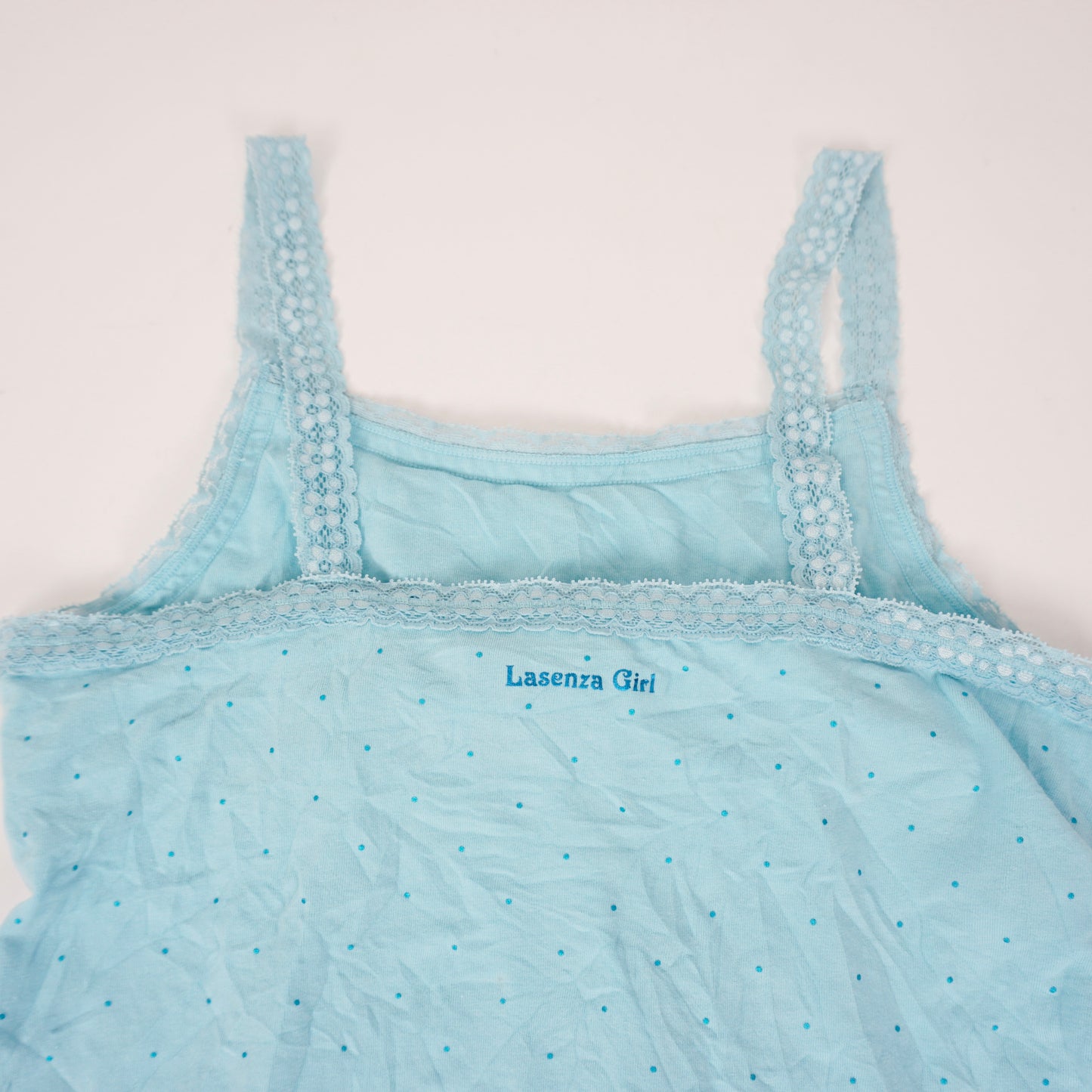 Vintage Blue Polka Dot Tank - S/M