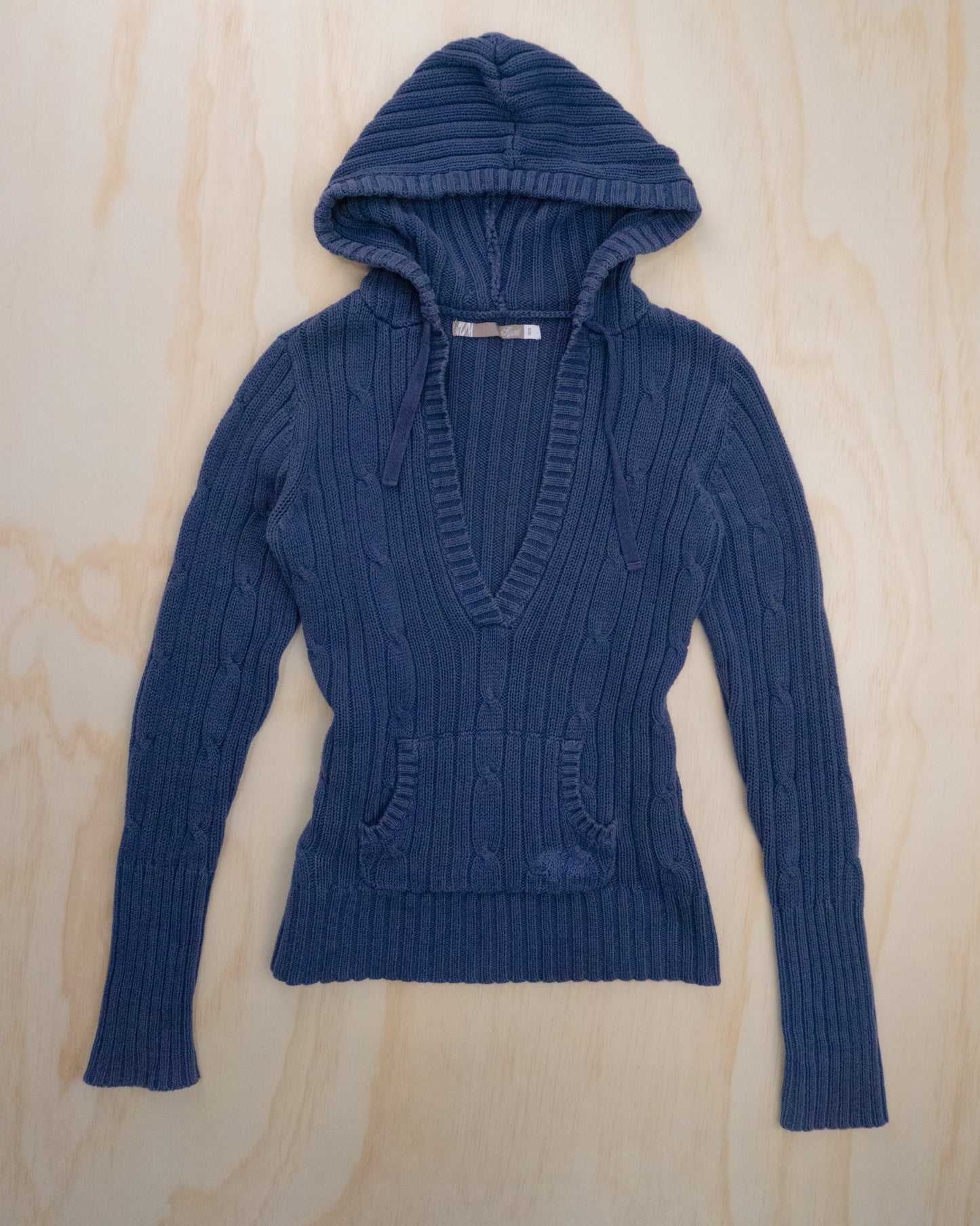 2000s Knit Hooded Sweater - S/M