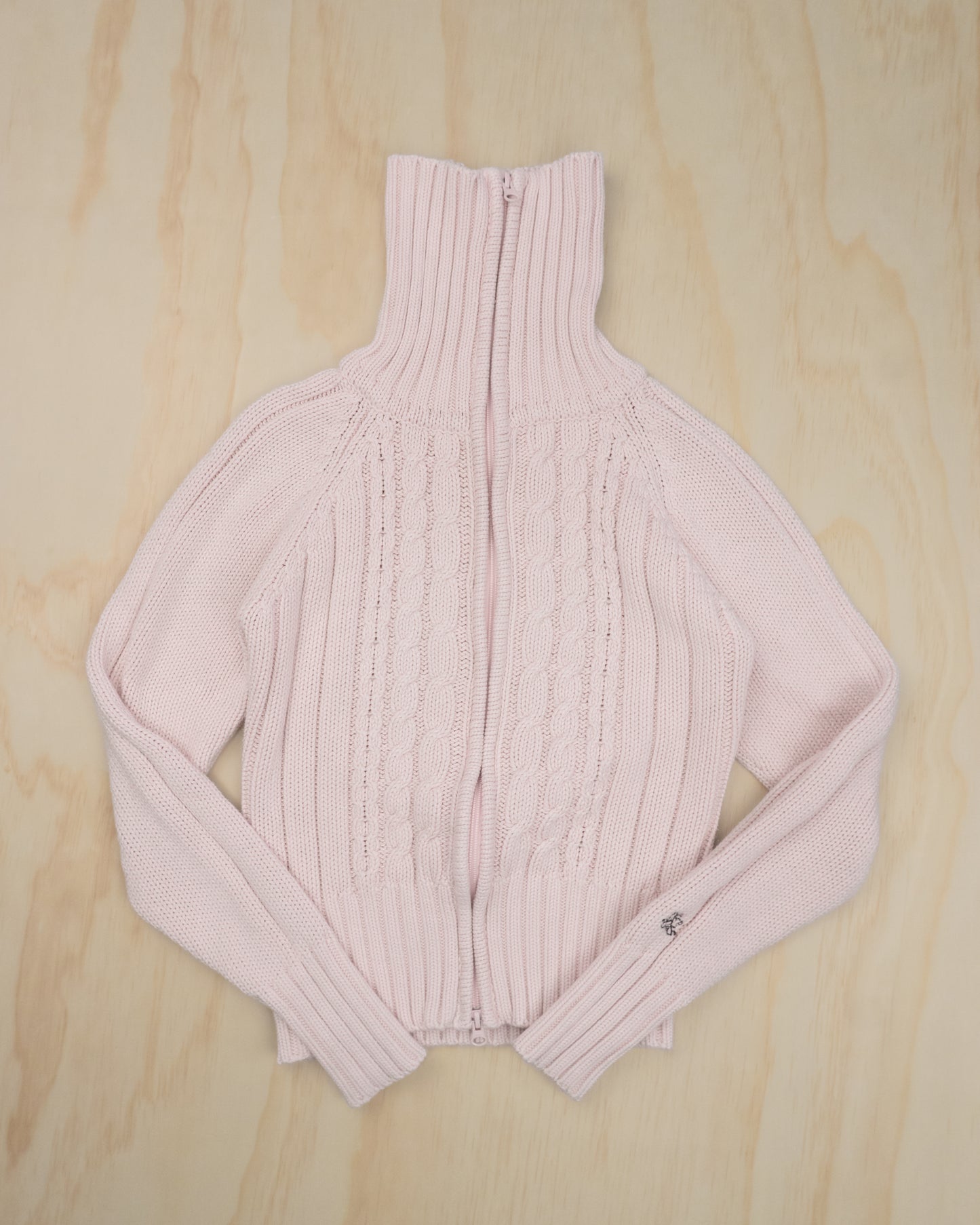 Vintage Pink Double Zip Knit - XS/S