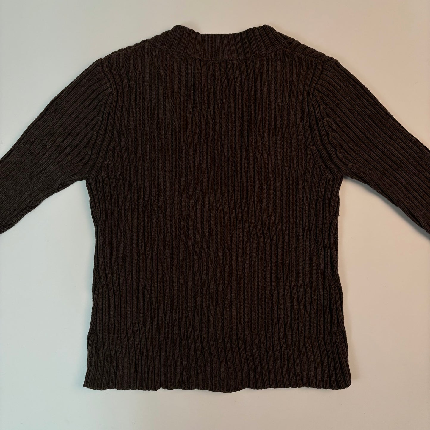 Vintage Brown Knit Cardigan - S