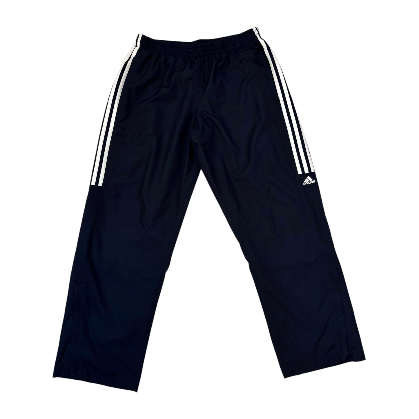 90s Adidas Navy Blue Baggy Track Pants - M