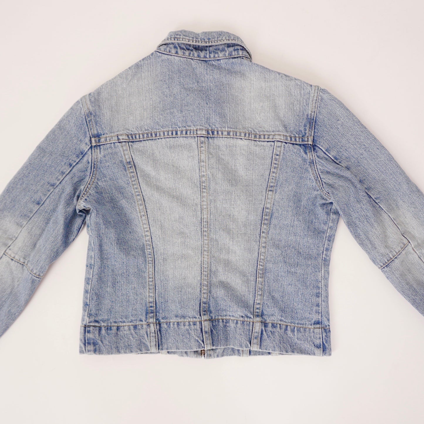 Vintage Zip Up Denim Jacket - S/M