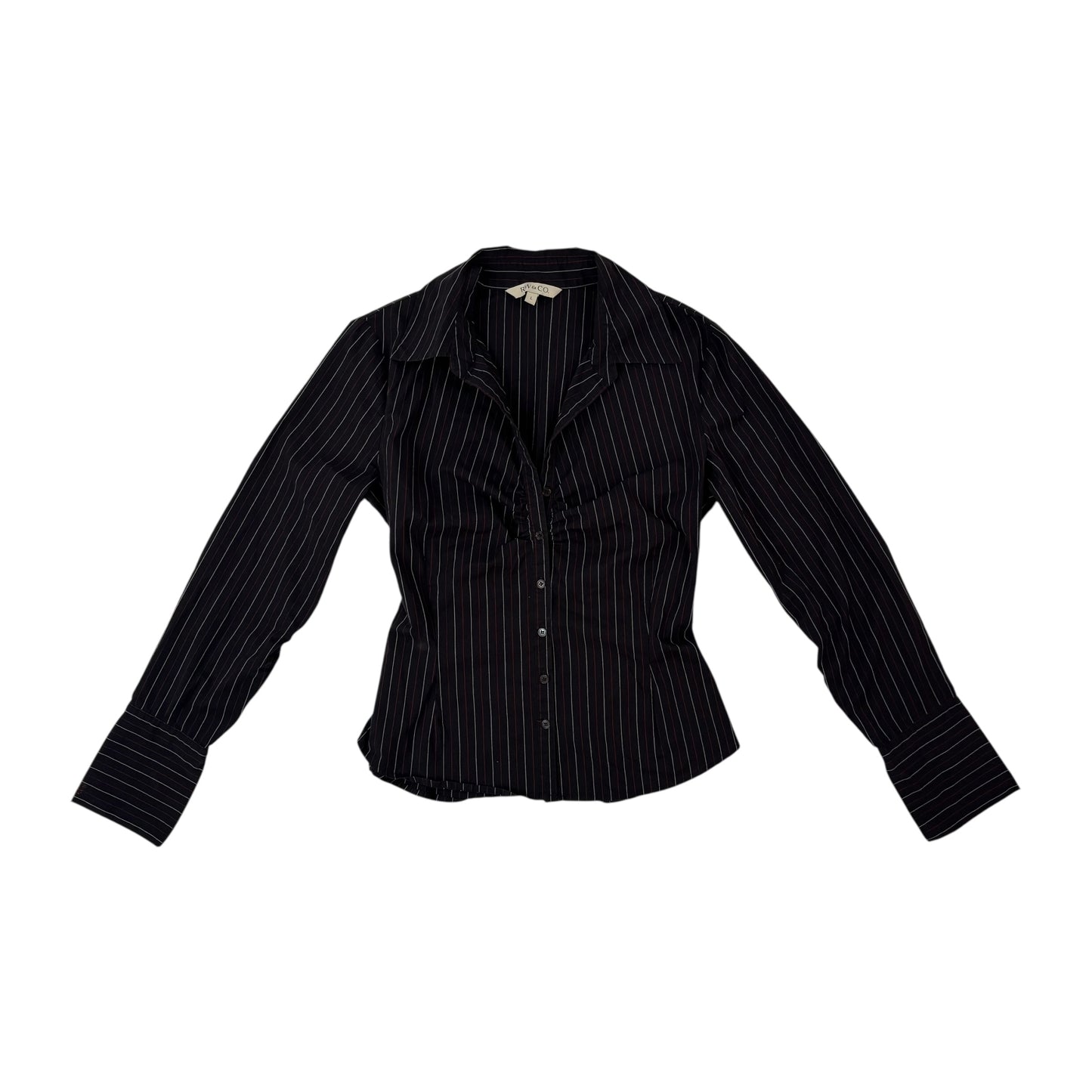 90s RW&CO Stripe Blouse - L