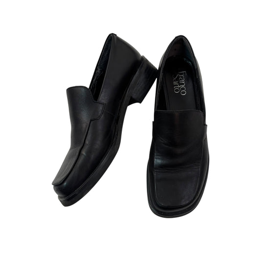 Vintage Leather Square Toe Loafers - 7
