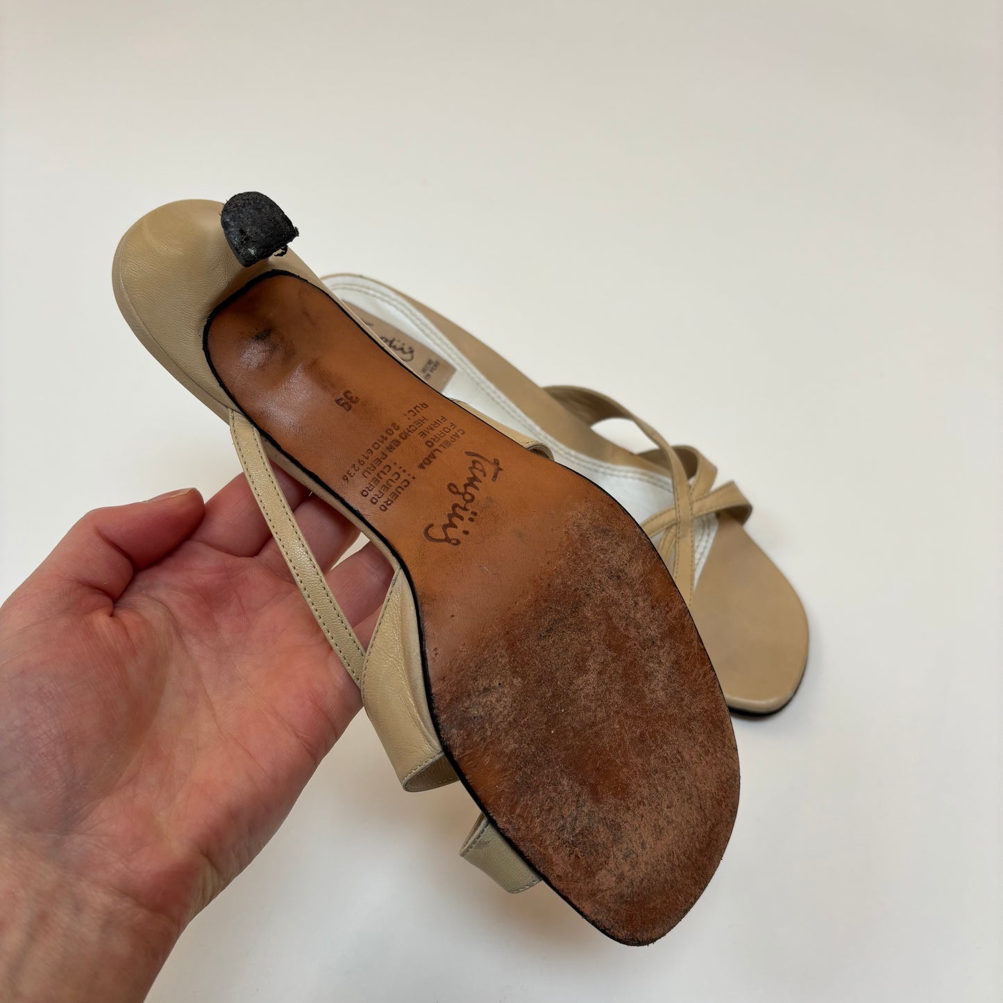 Vintage Square Toe Kitten Heels - 7.5/8