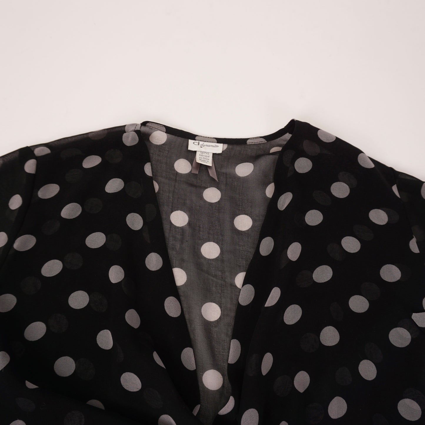 Vintage Polka Dot Dynamite Wrap Top - XS