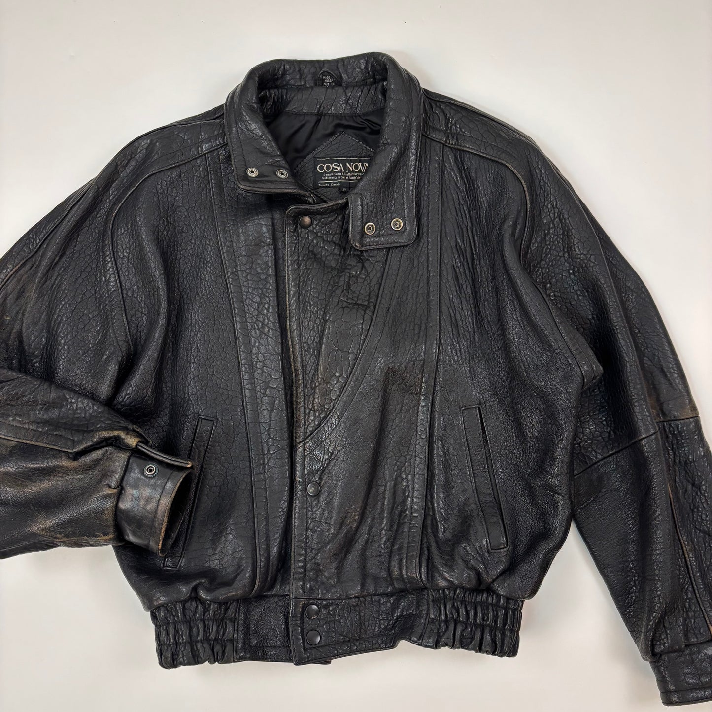 Vintage Pebble Leather Jacket - S/L