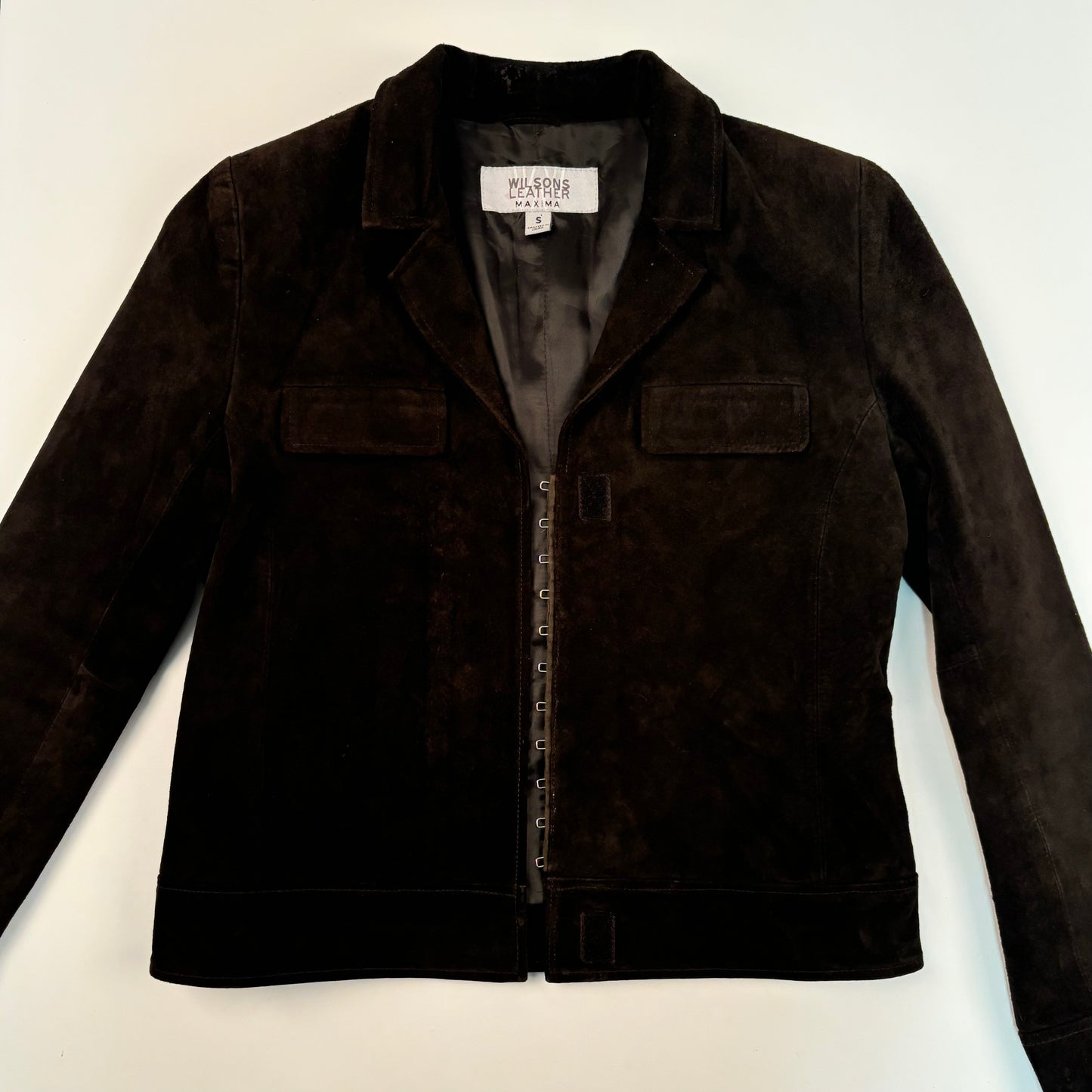 Vintage Brown Suede Leather Jacket - S