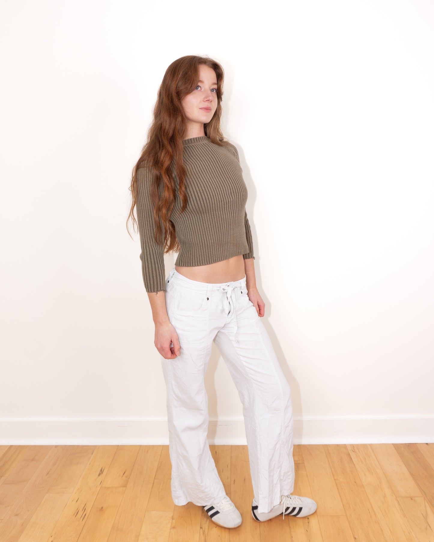 90s Cotton Thick Knit Long Sleeve - S