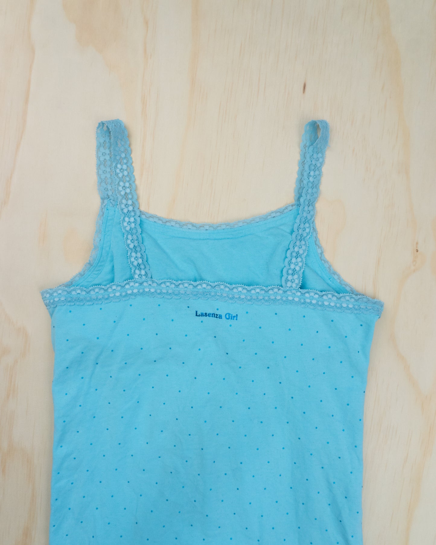 Vintage Blue Polka Dot Tank - S/M