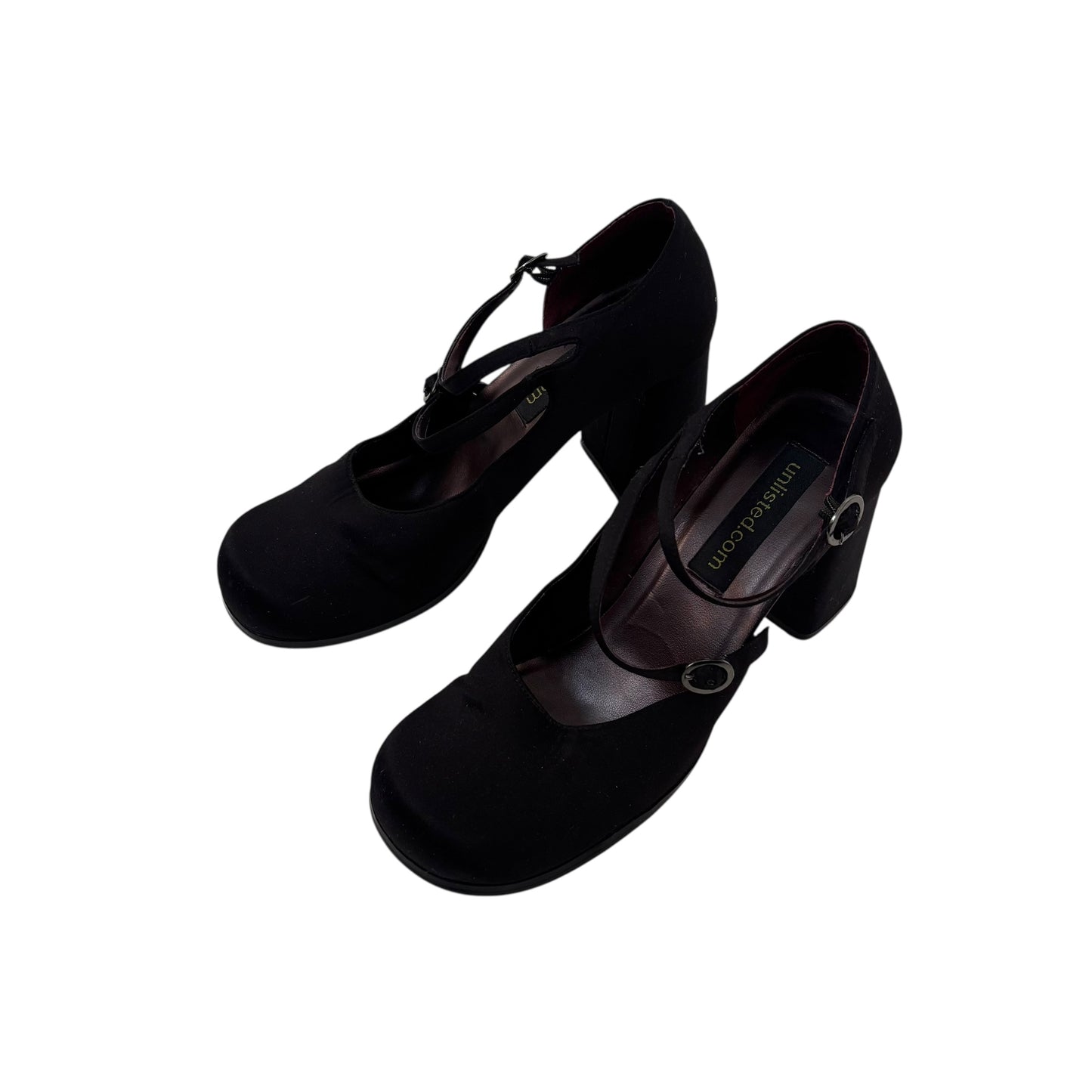 Unlisted Black Satin Heels - 9