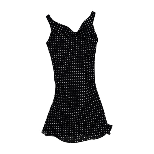 Vintage Polka Dot Cowl Neck Dress - M