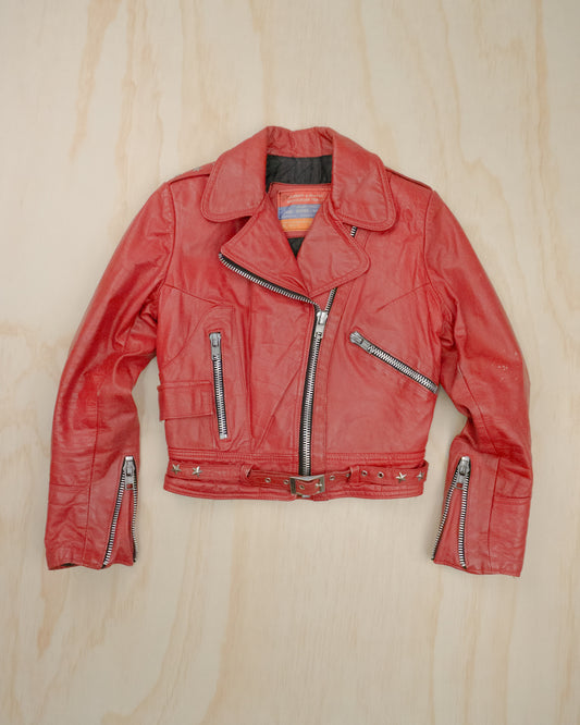 Vintage French Leather Jacket - XS