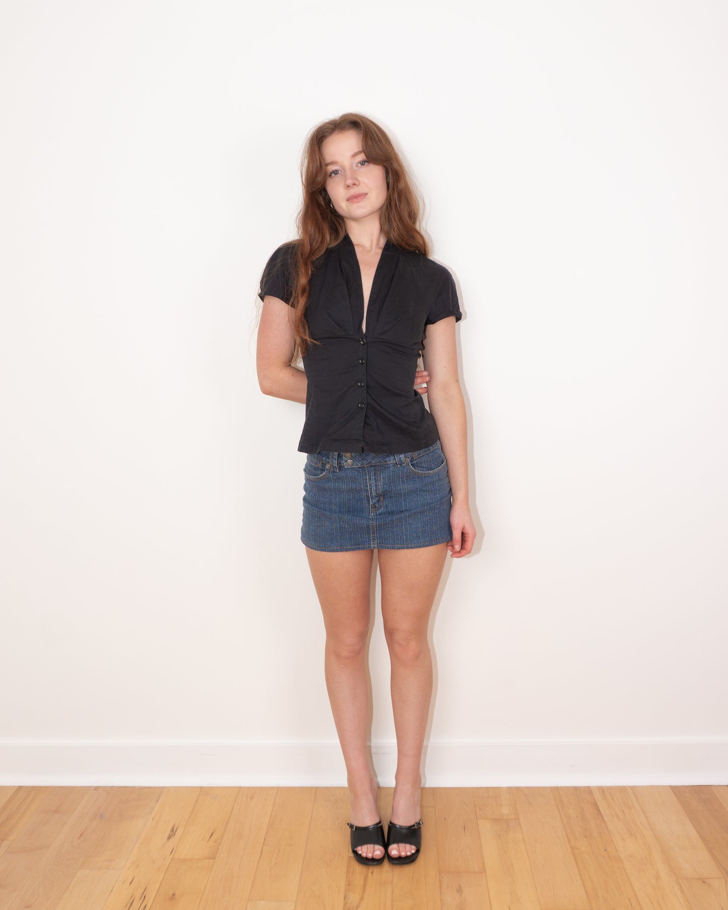 2000s Denim Mini Skirt - 26/27