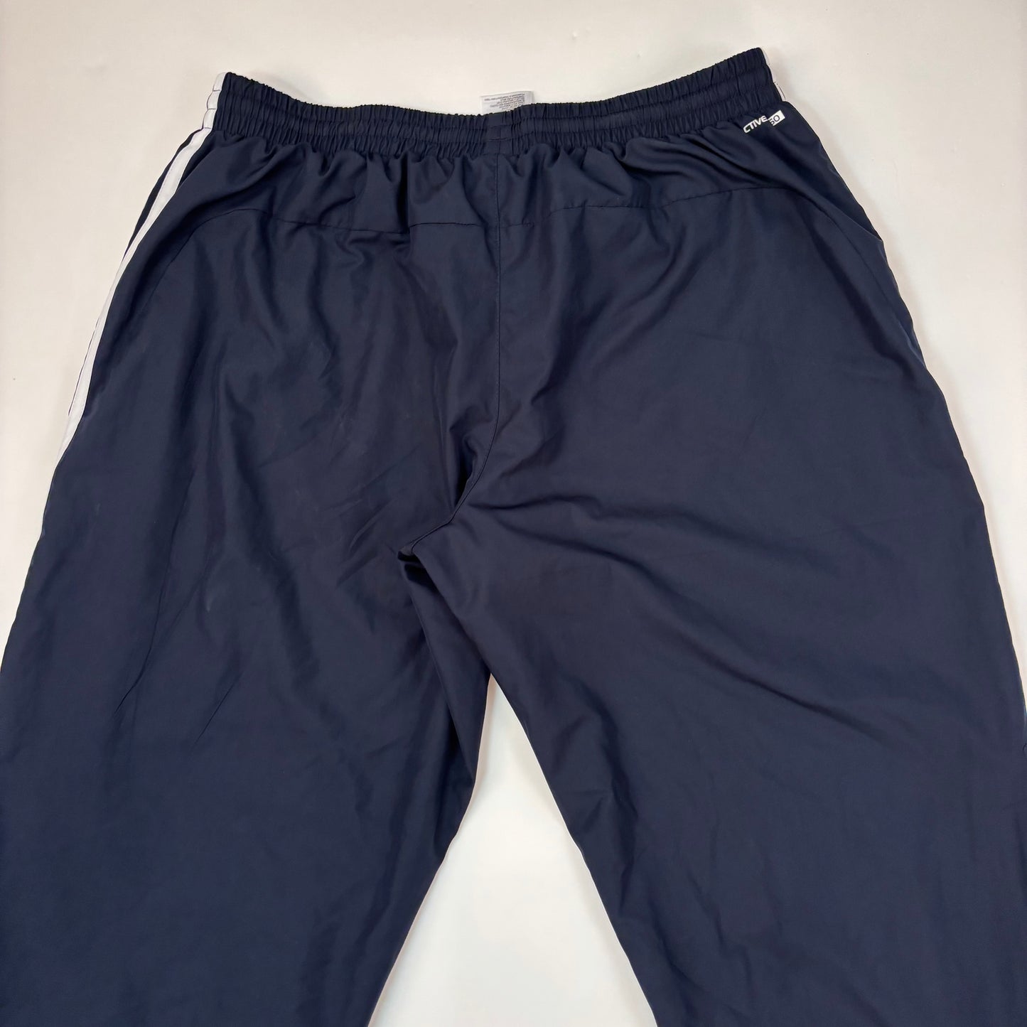 90s Adidas Navy Blue Baggy Track Pants - M