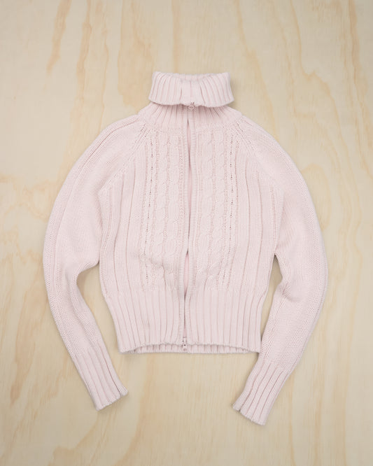 Vintage Pink Double Zip Knit - XS/S
