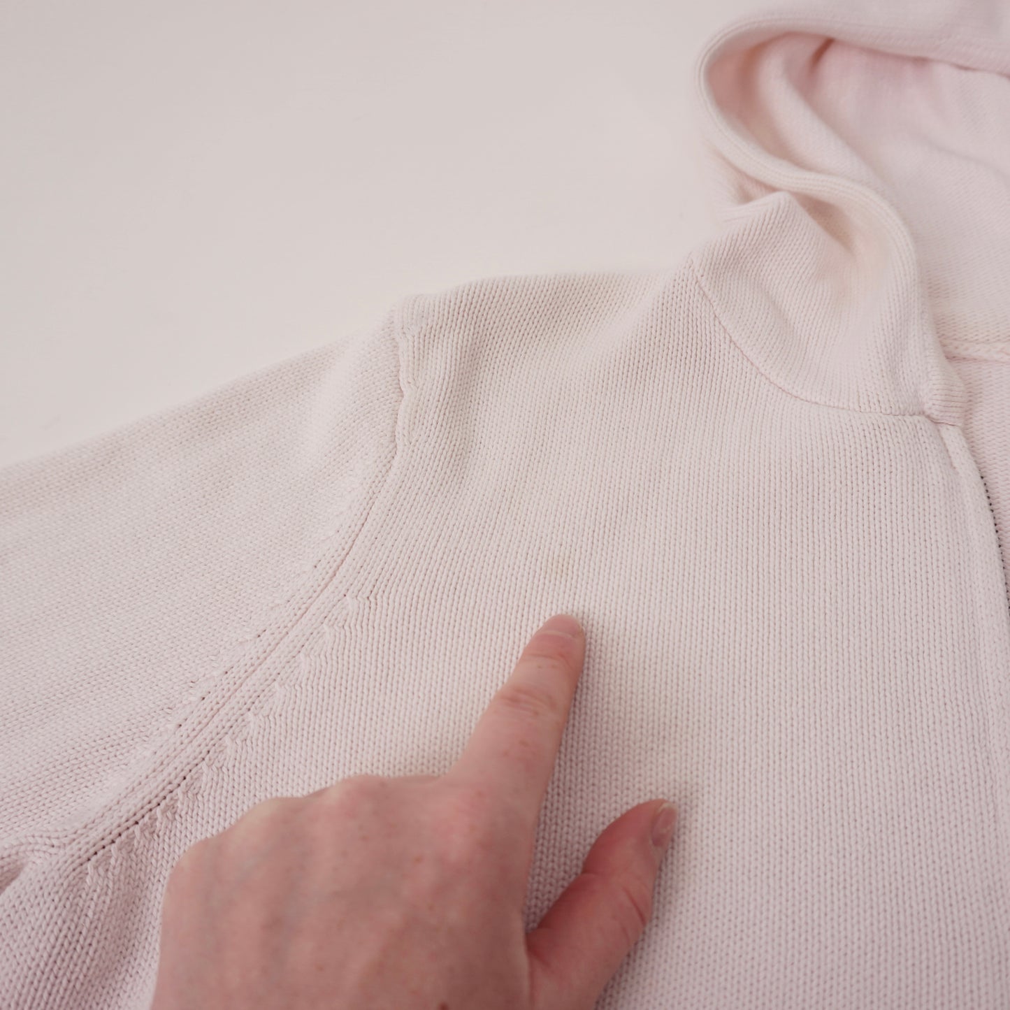 Vintage Baby Pink Knit Zip - S/M