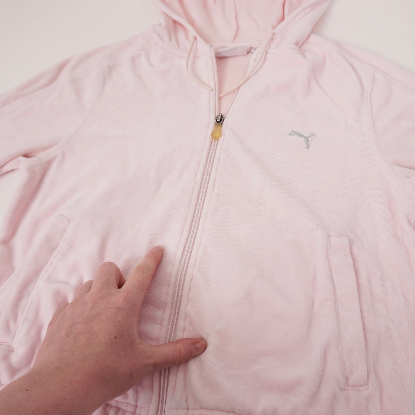 Vintage Puma Velour Double Zip - S