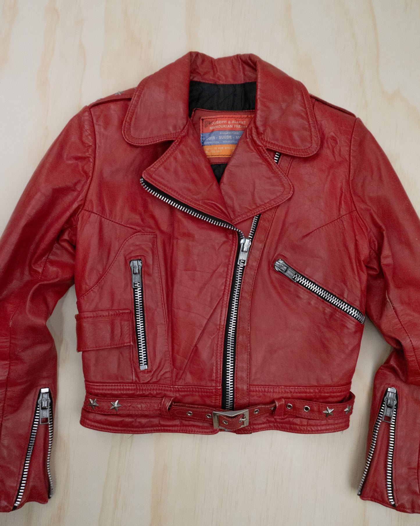 Vintage French Leather Jacket - XS