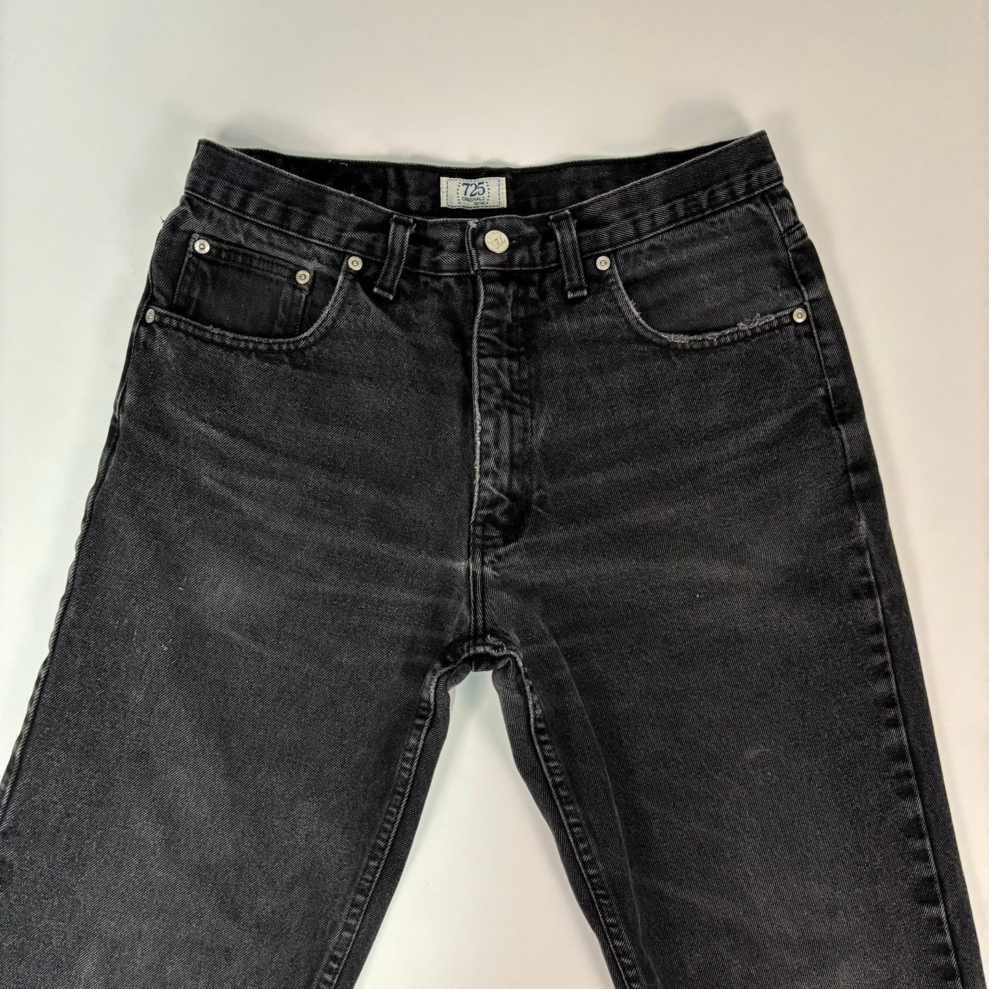 Vintage Baggy Black Jeans - 34