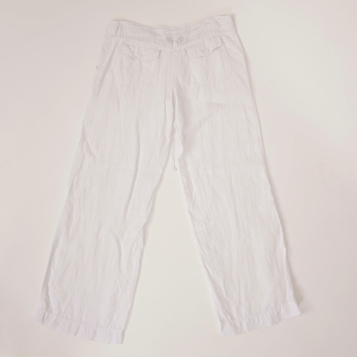 90s White Linen Pants - 28