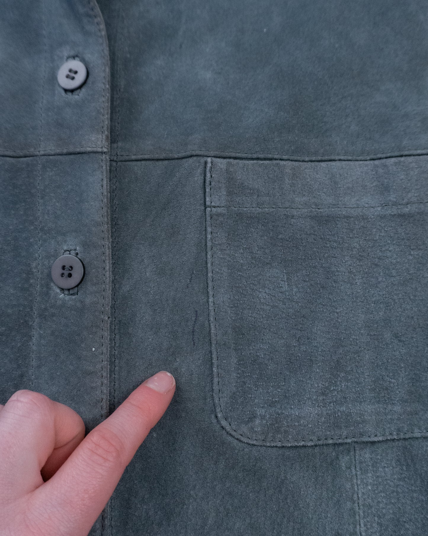 Vintage Suede Leather Button Up - S/M